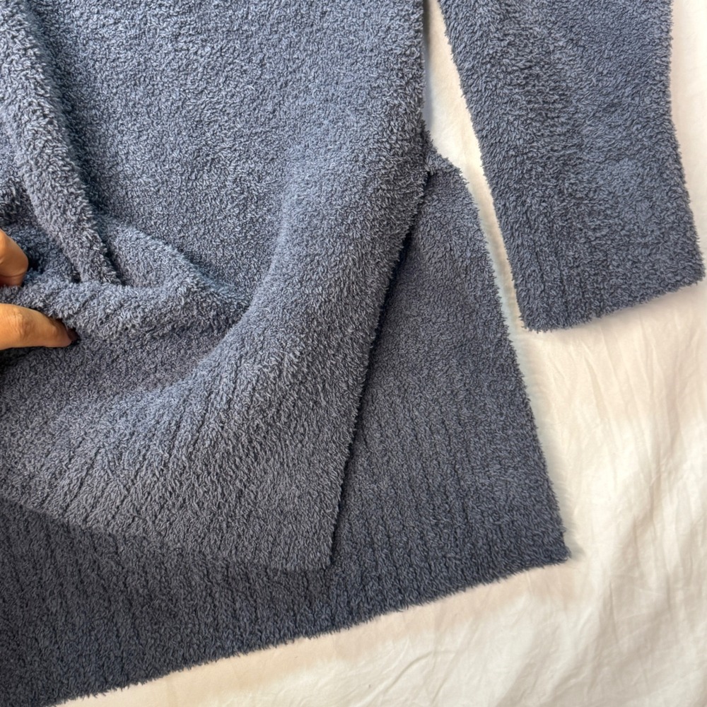 Barefoot Dreams CozyChic Turtle Neck Tunic Sweater‎ Charcoal Gray Size M - Picture 6 of 8